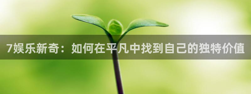 威九国际体育游戏：7娱乐新奇：如何在平凡中找到自己的独特价值