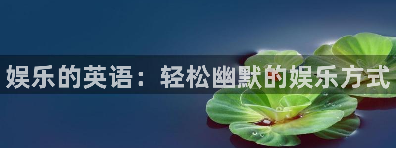 威九国际招商：娱乐的英语：轻松幽默的娱乐方式