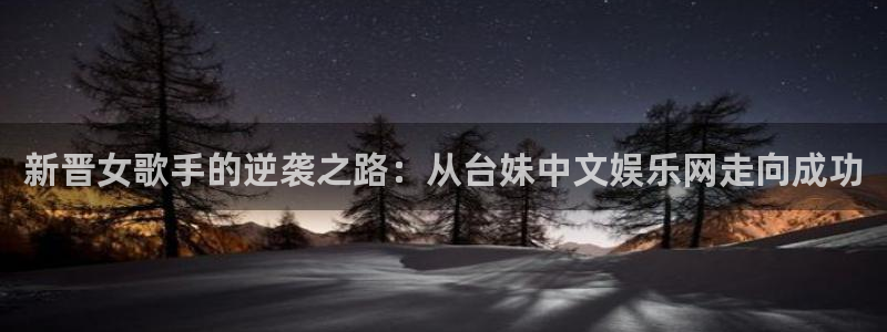 威九国际主管：新晋女歌手的逆袭之路：从台妹中文娱乐网走向成功
